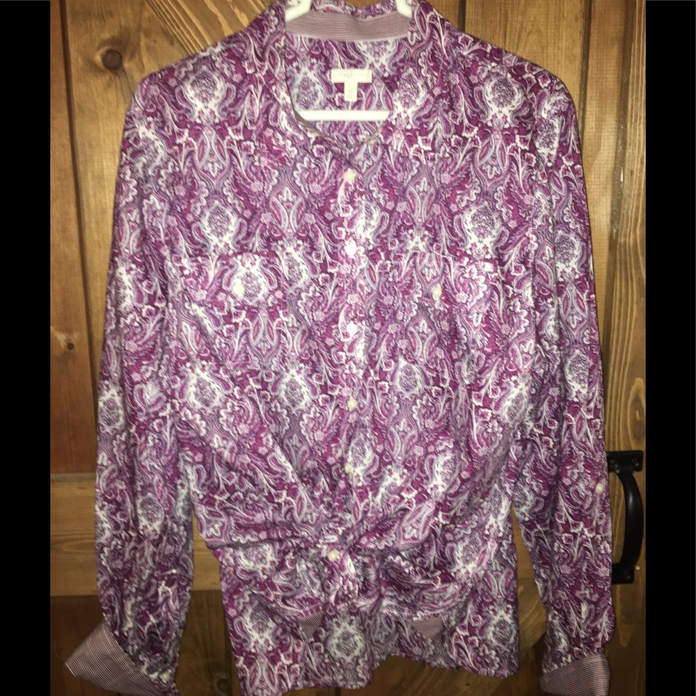 Talbots lavender top